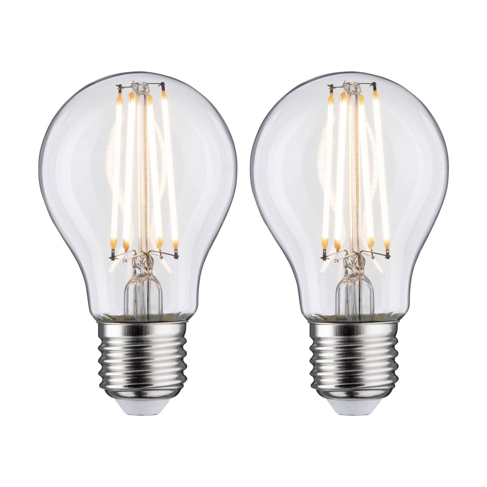 Paulmann Ampoule LED à filament E27 7W 2.700K clair pack de 2