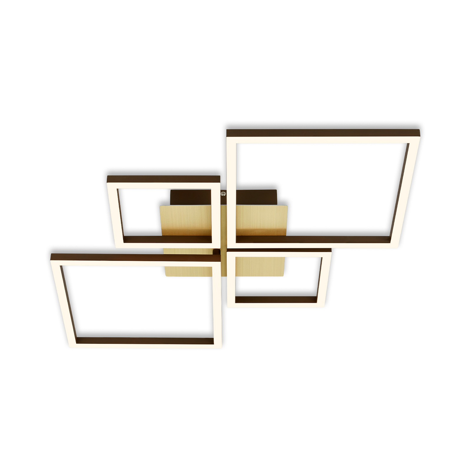 LED-Deckenlampe Frame, gold, dimmbar, 4-flammig 