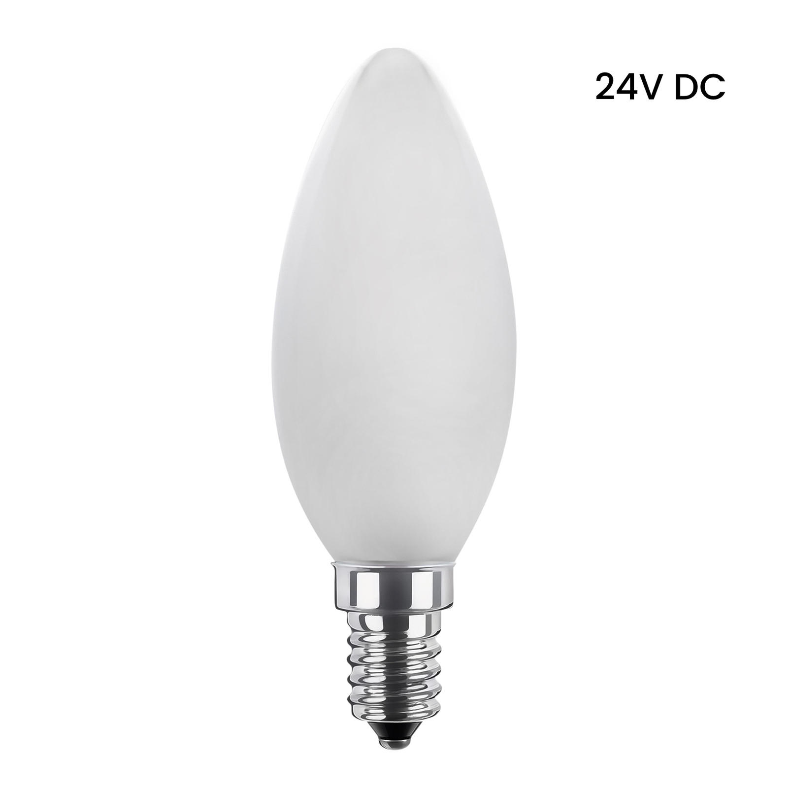 SEGULA LED-Kerzenlampe 24V DC E14 3W 927 matt dimmbar