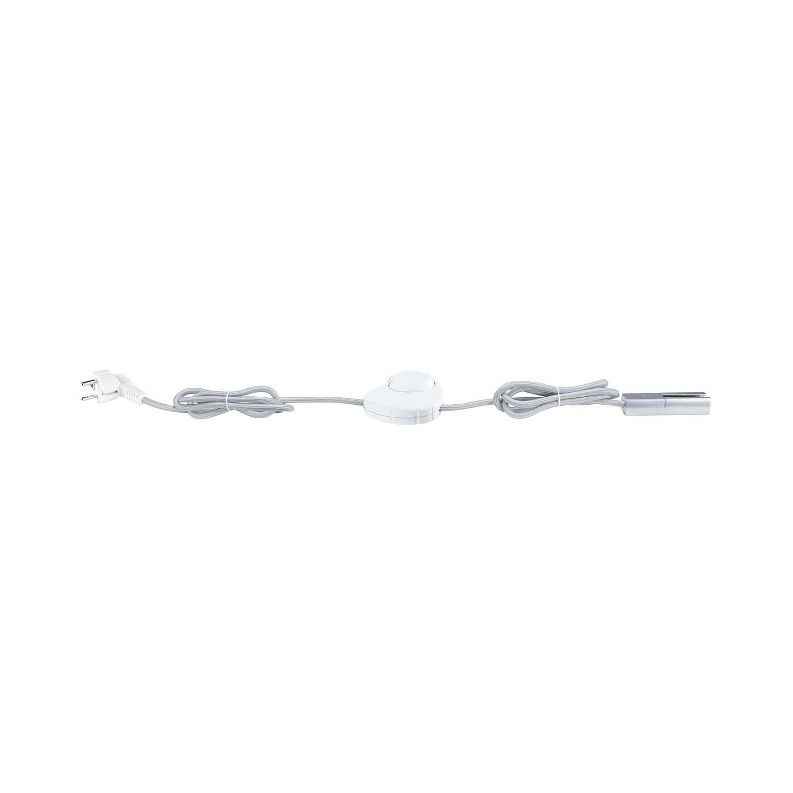 Paulmann URail Einspeisung Kabel/Schalter, chrom matt, 2,4 m