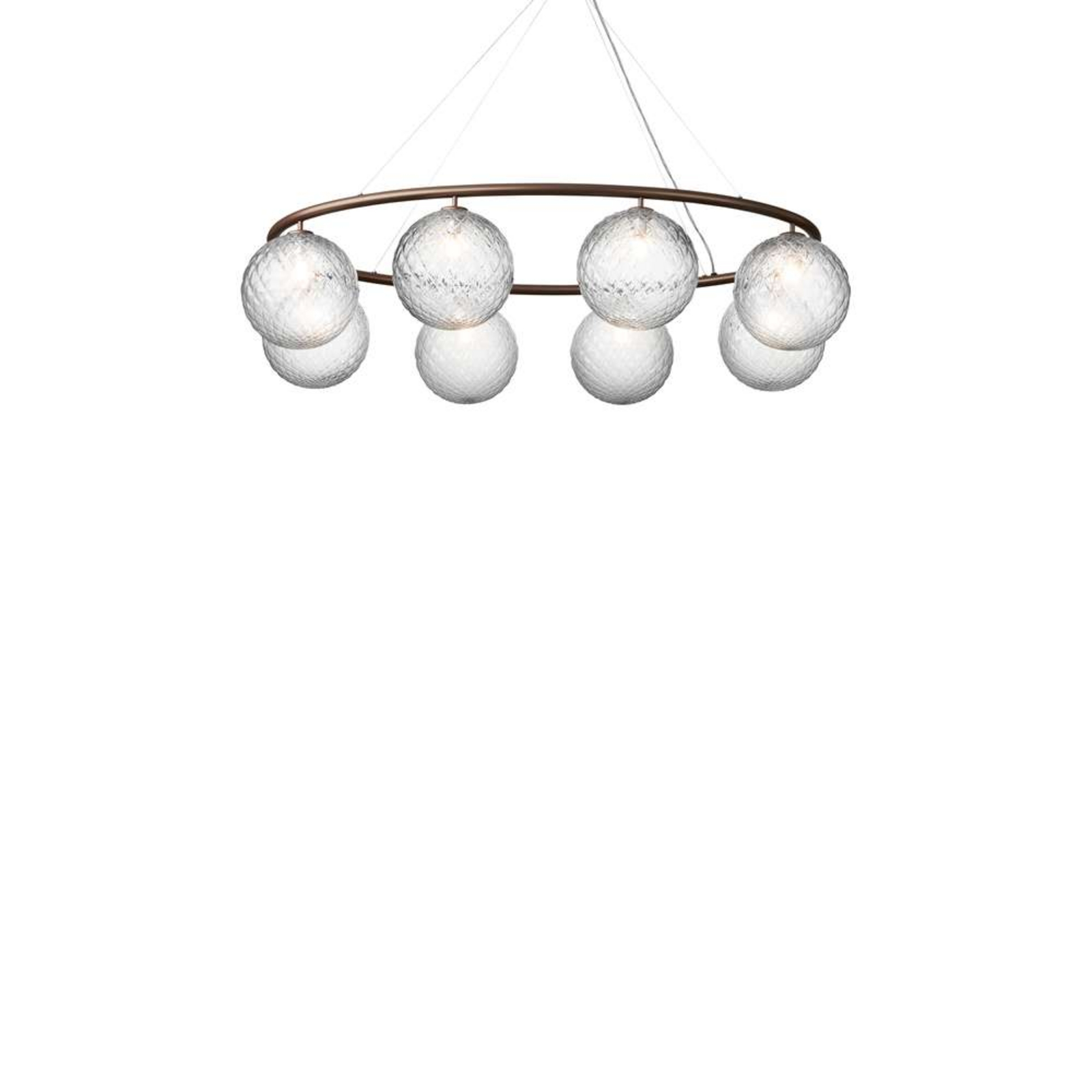 Miira 8 Oval Lampadario Dark Bronze/Optic Clear - Nuura