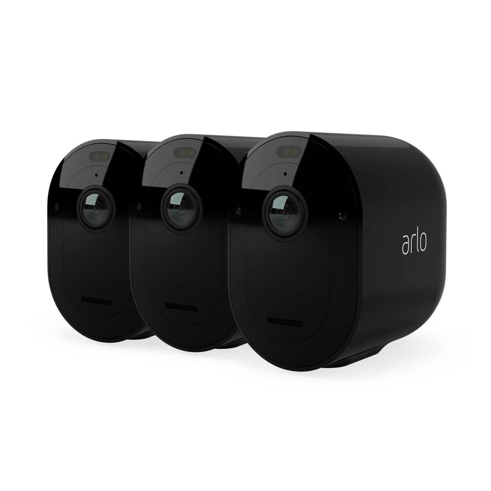Arlo Pro 4 drošības sistēma ar 3 kamerām melna