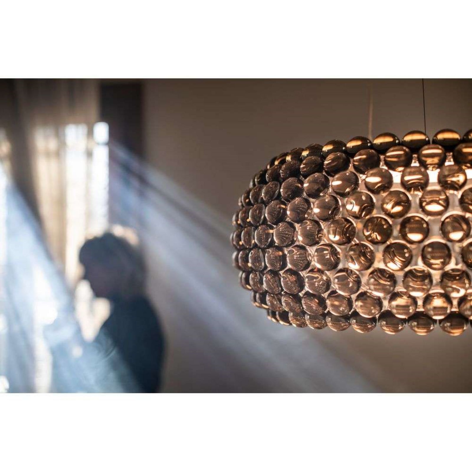 Caboche Plus Media LED Pendel Grey Foscarini - Spisestue - Glas