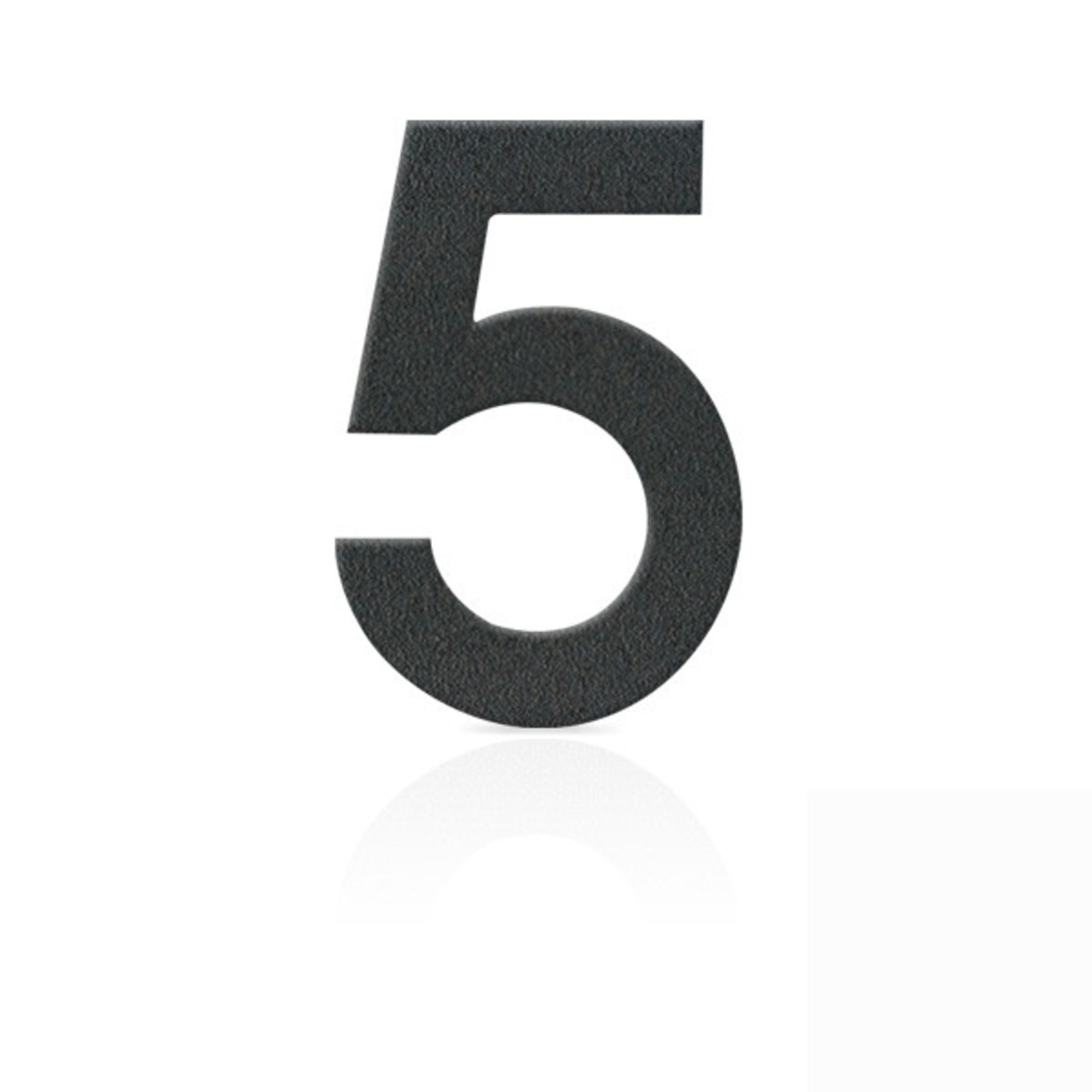 Nerezová domovní čísla číslice 5, grafit šedý