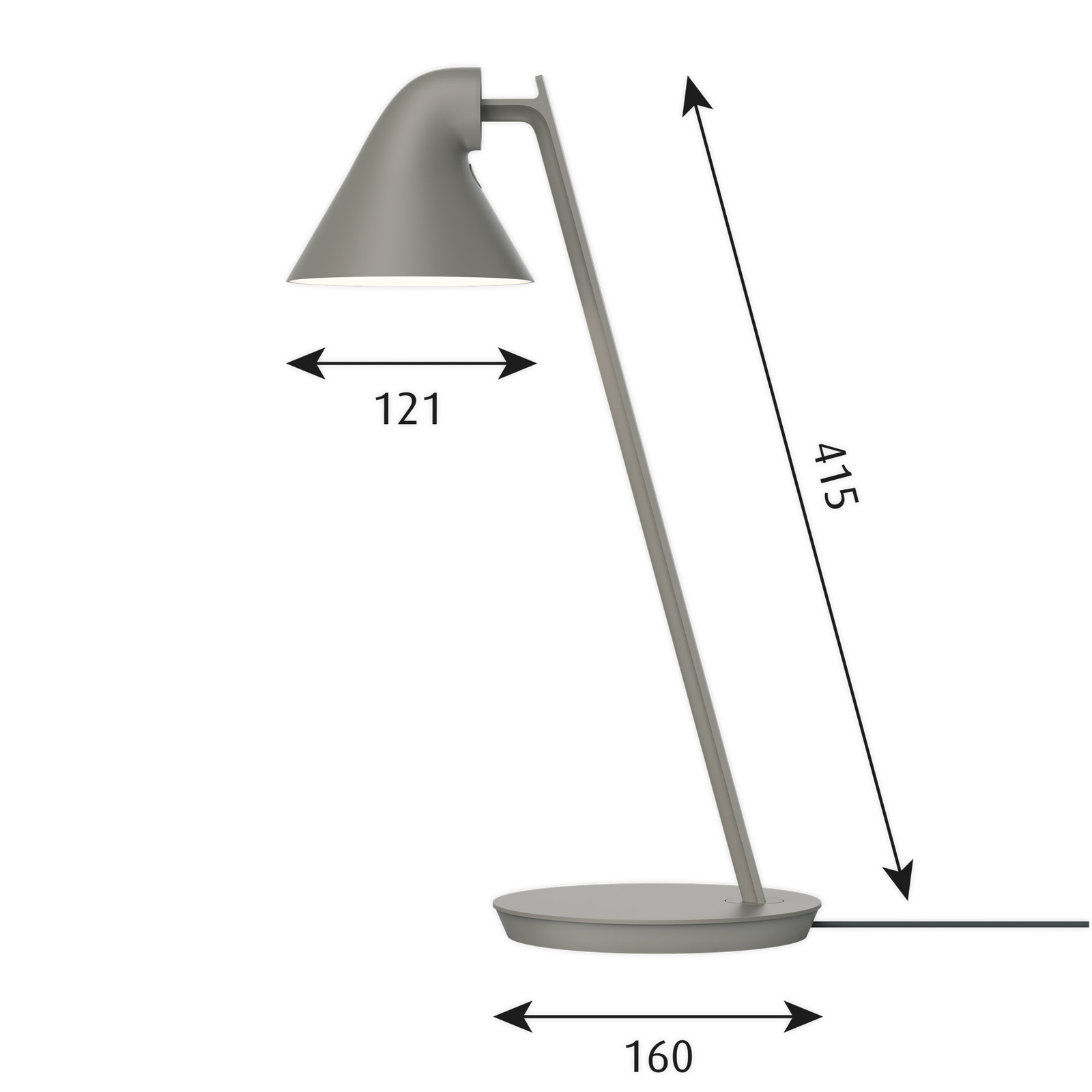 Louis Poulsen NJP Mini LED stolna svjetiljka tamnosmeđa