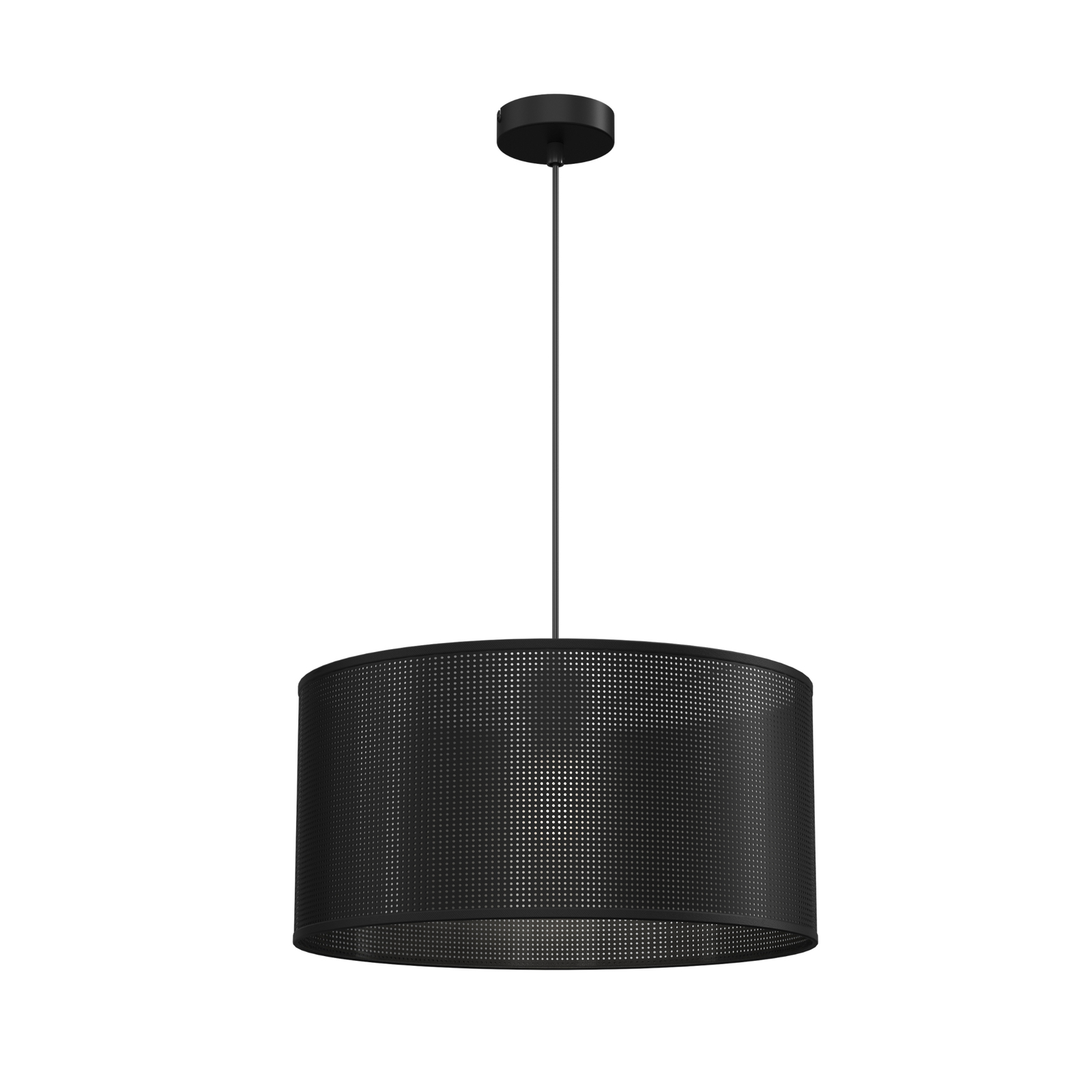 Suspension Jovin, une lampe, Ø 40cm, noire