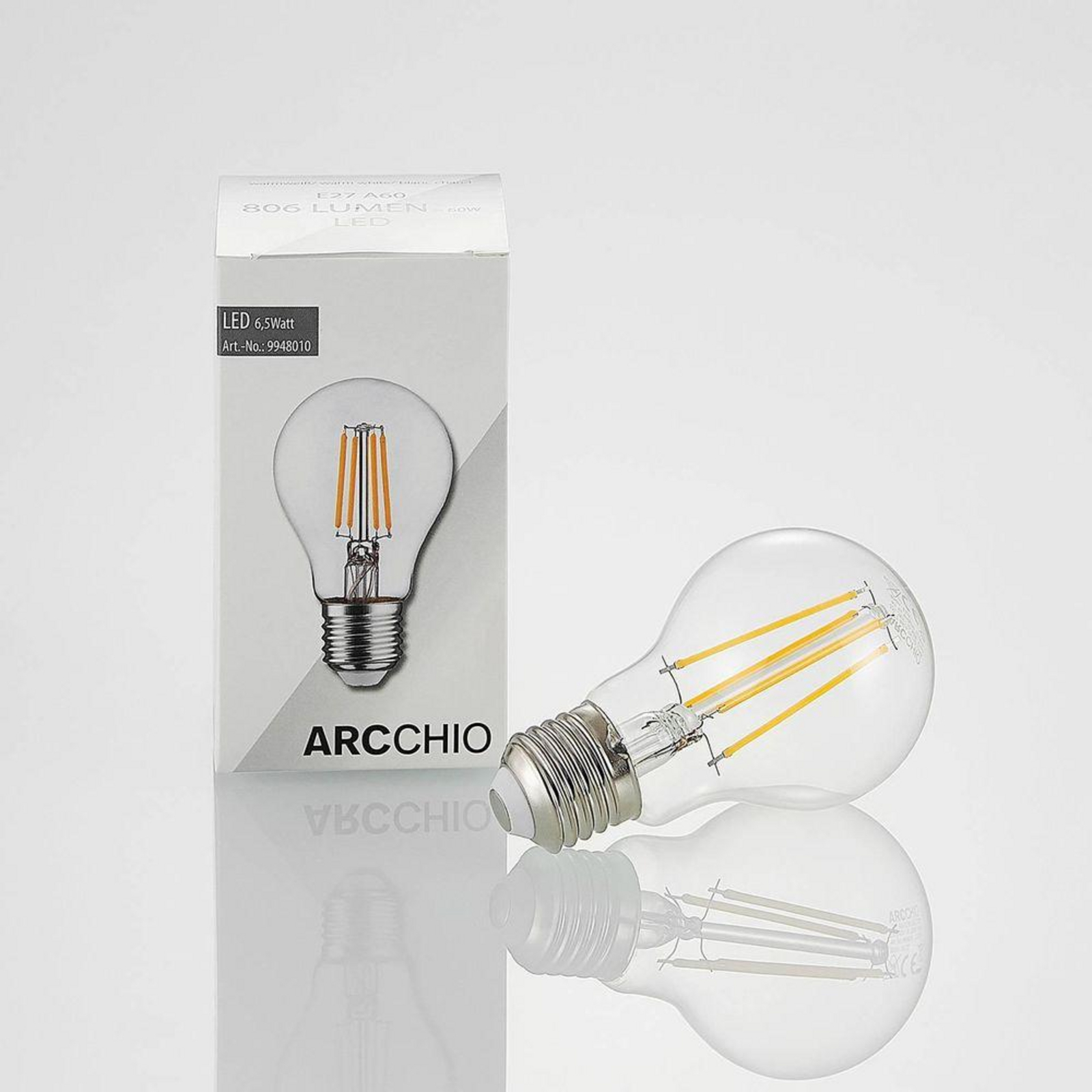 Ljuskälla LED 6,5W Filament 3-step E27 Clear - Arcchio