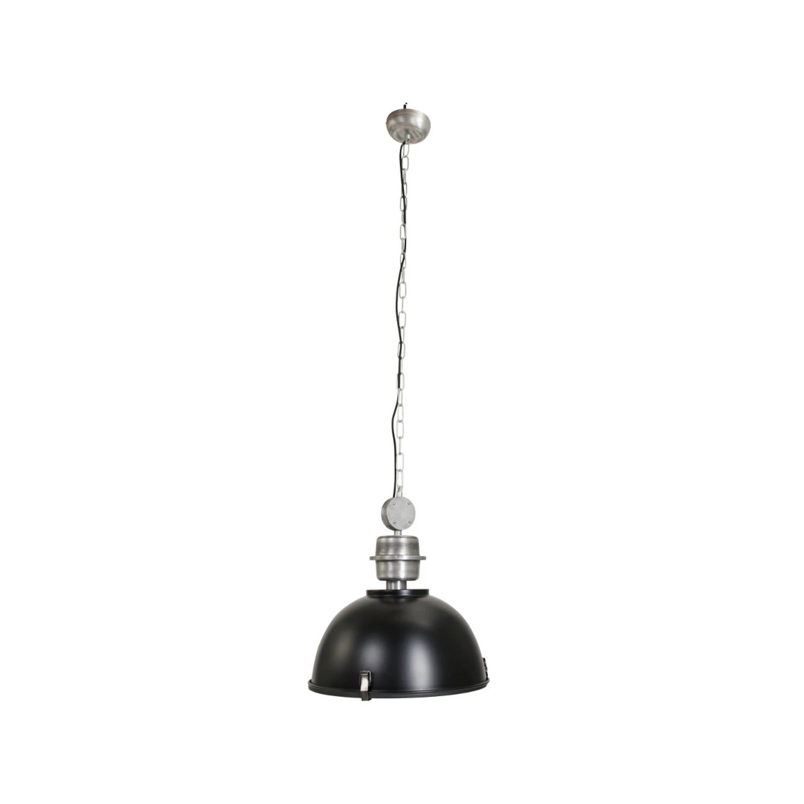Bikkel hänglampa, Ø 42 cm, svart, metall, glas, E27