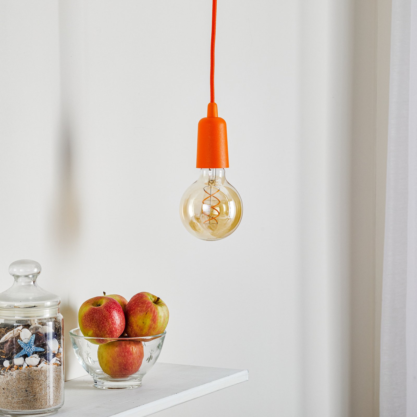 Brasil hanging light, orange, 1-bulb