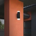 Candeeiro de parede exterior LED Upner, Up/downlight, preto