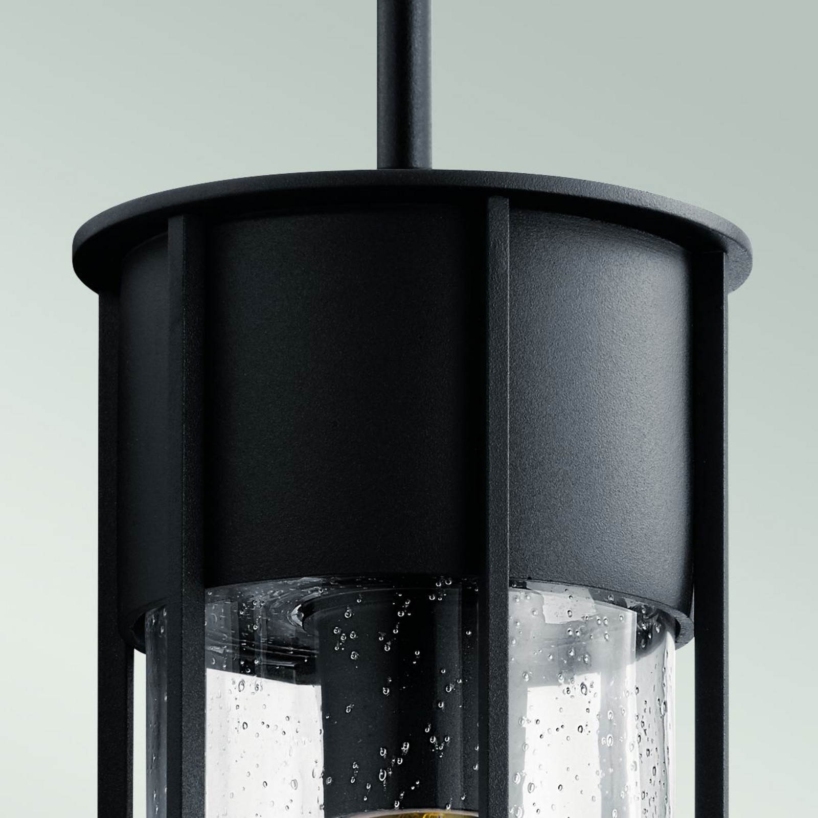 KICHLER Aplică de exterior Camillo negru aluminiu sticlă E27 - negru transparent