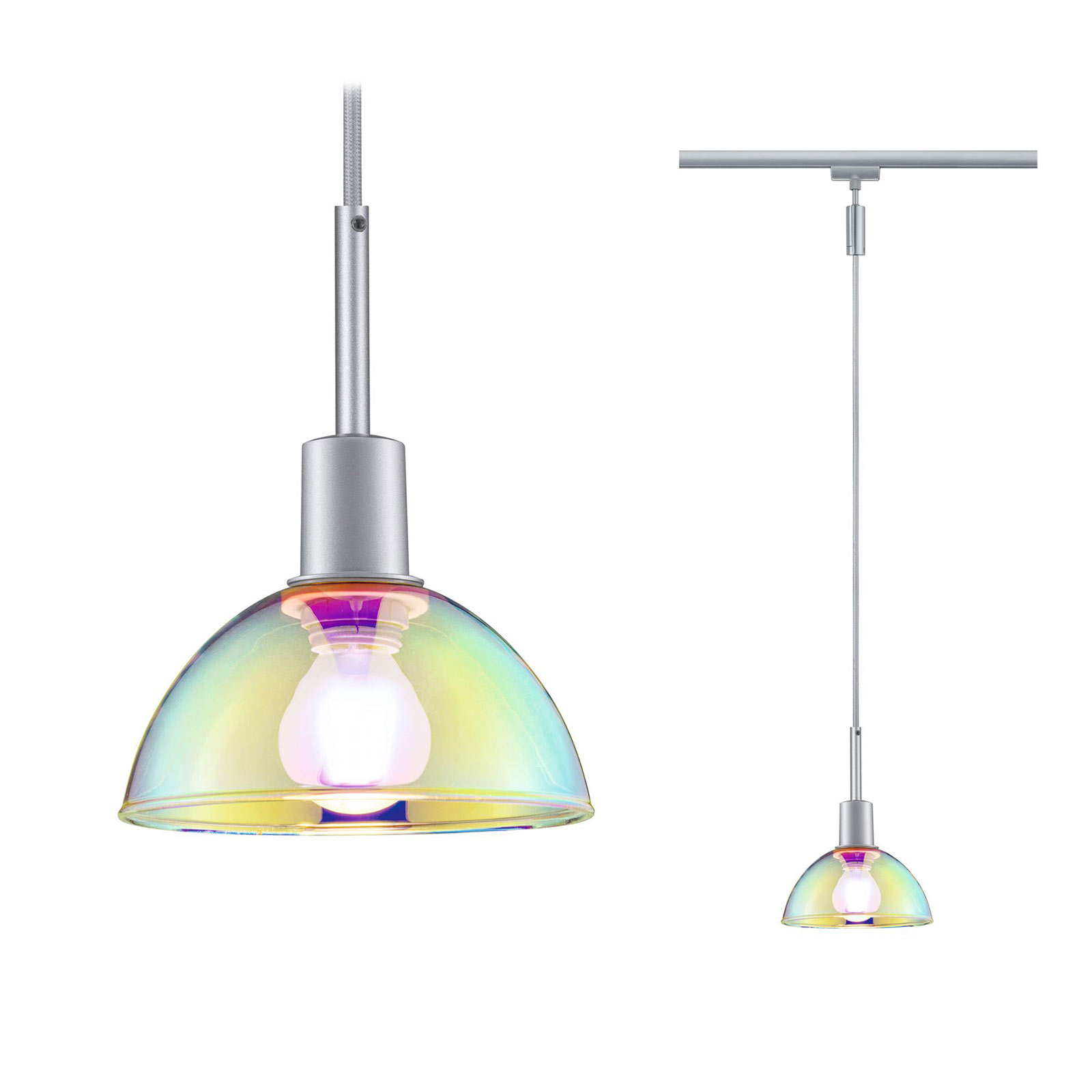 Paulmann URail Pendel Sarrasani, Glas dichroic