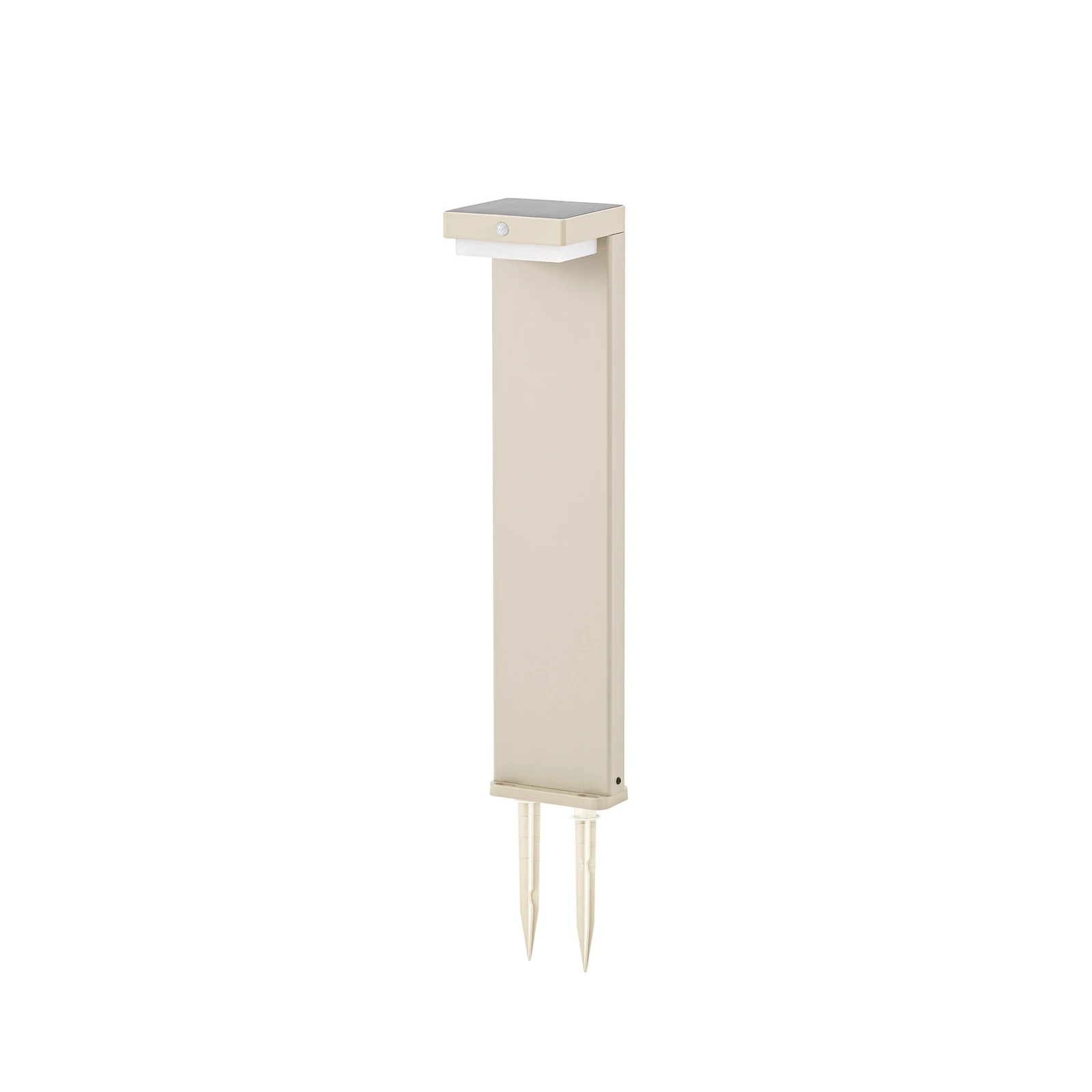 Lindby LED-solcellsockellampa Eleazar, beige, aluminium, sensor