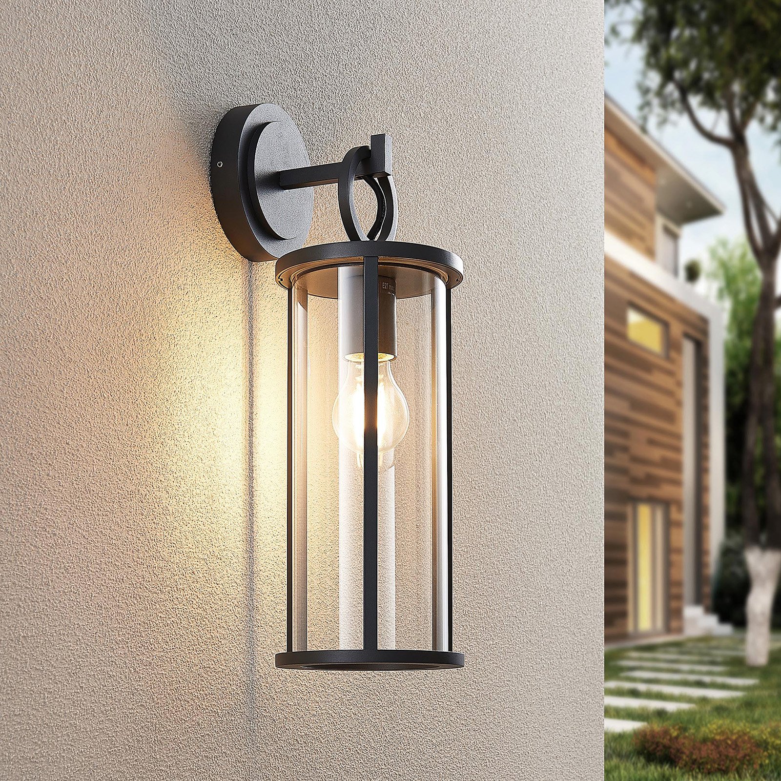 Emmeline Buiten Wandlamp Graphite - Lucande