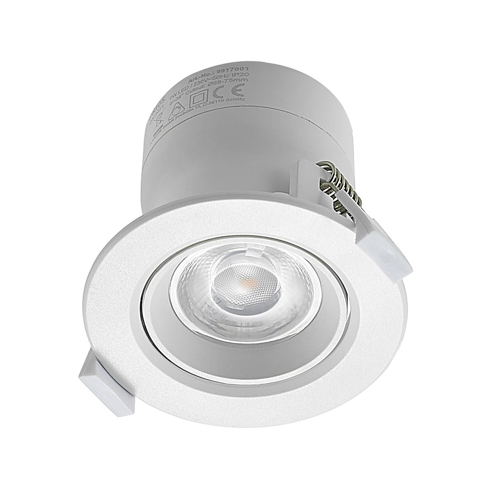 Prios Shima LED beépíthető lámpa, fehér, 3000K 7W