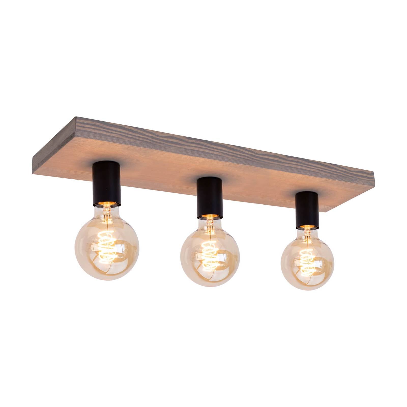 Envostar Lobo Deckenlampe 3fl. Kiefer grau