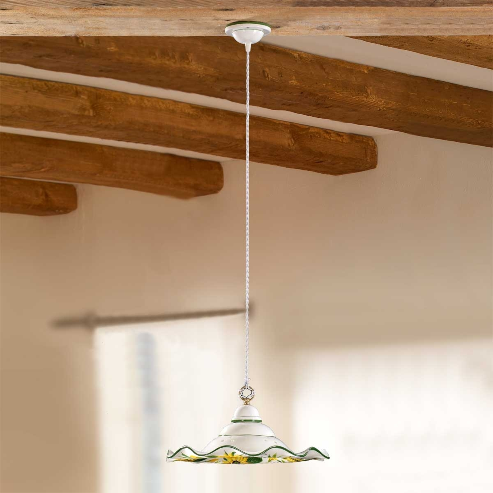 GIRASOLA hanging light, country house charm, 41 cm