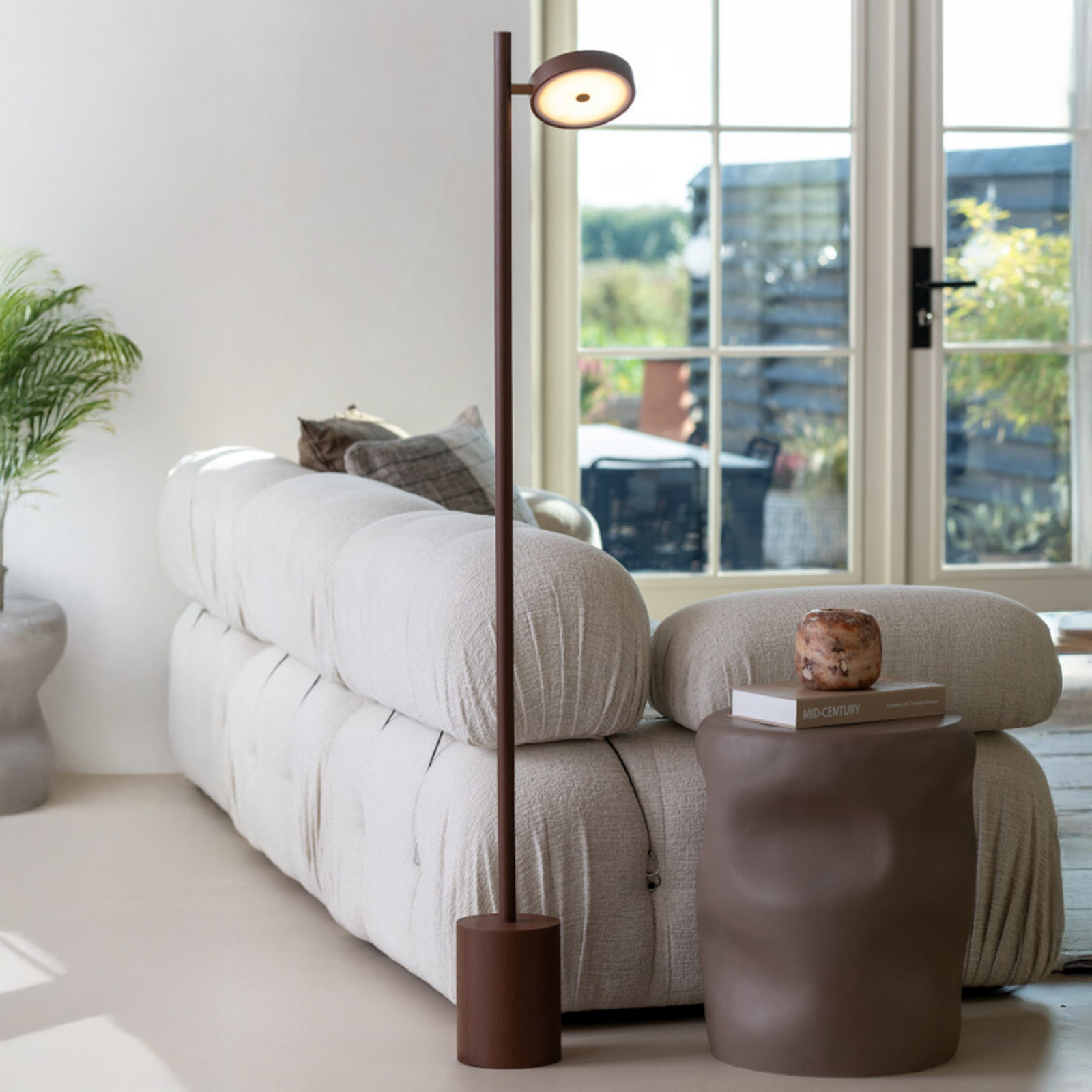 GOOD & MOJO lampadar LED Okinawa 1 bec maro 146 cm lemn - Camera de zi / sufragerie - Modern