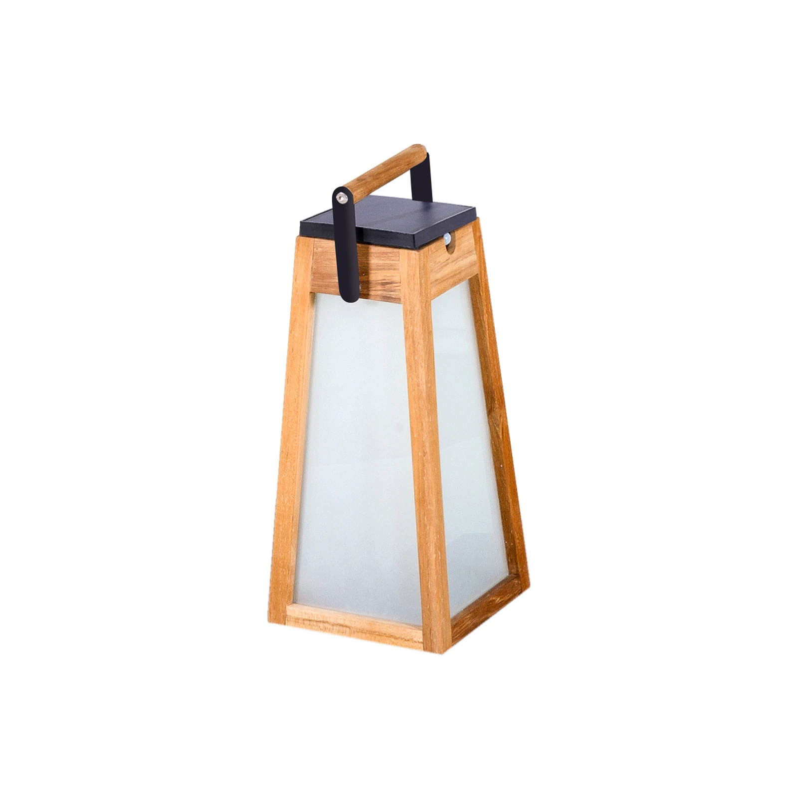 Tecka LED päikese latern, naturaalne teak, 39 cm