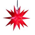 Étoile LED, extérieur, 18 bras Ø 12 cm pile, rouge