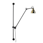 214 Vegglampe Round svart/messing – Lampe Gras