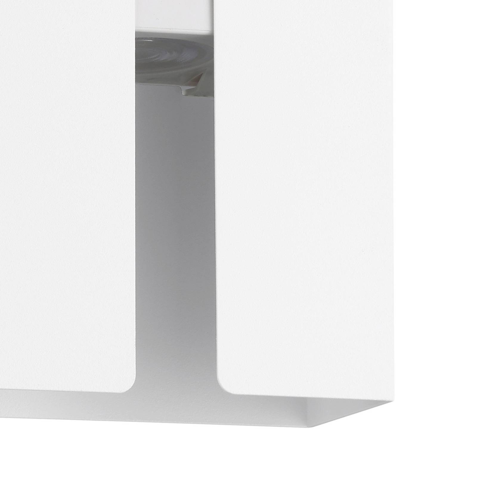 EGLO Applique d'extérieur LED Briscola, blanche, hauteur 20 cm Métal, CCT