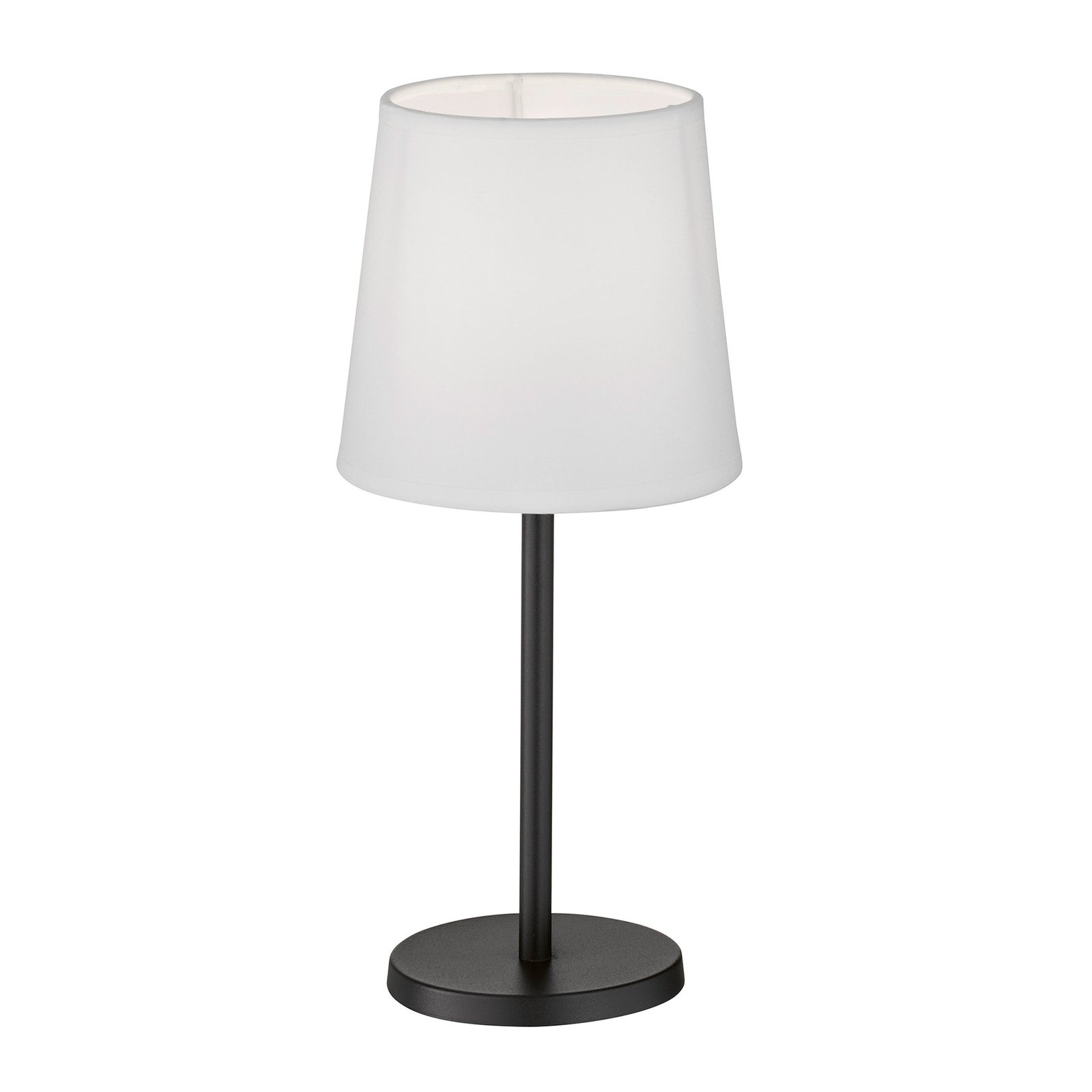 Eve table lamp, fabric lampshade, black/white