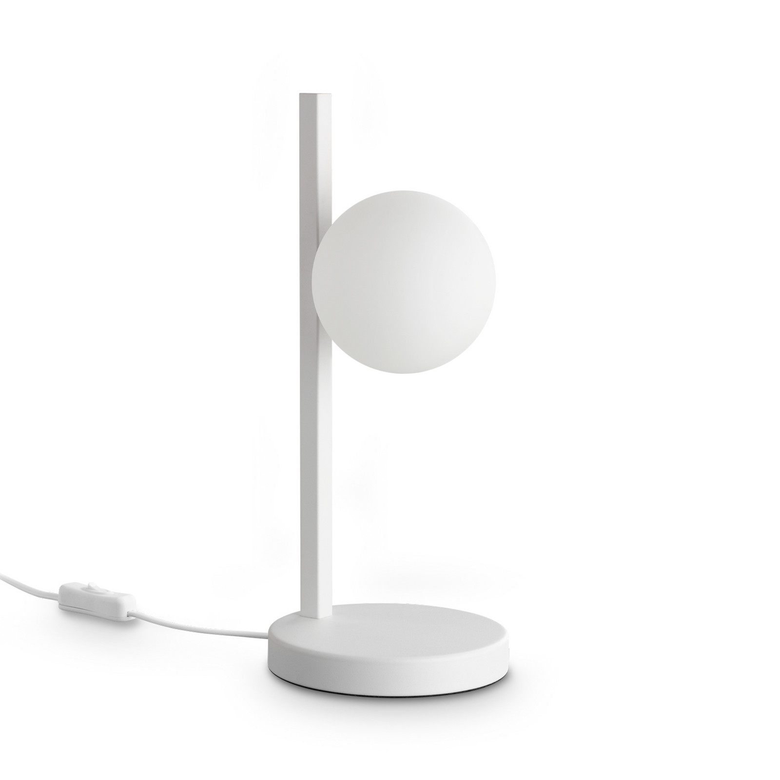 Lampa de masă IDEAL LUX Binomio albă înălțime 38 cm metal - Camera de zi / sufragerie - Modern