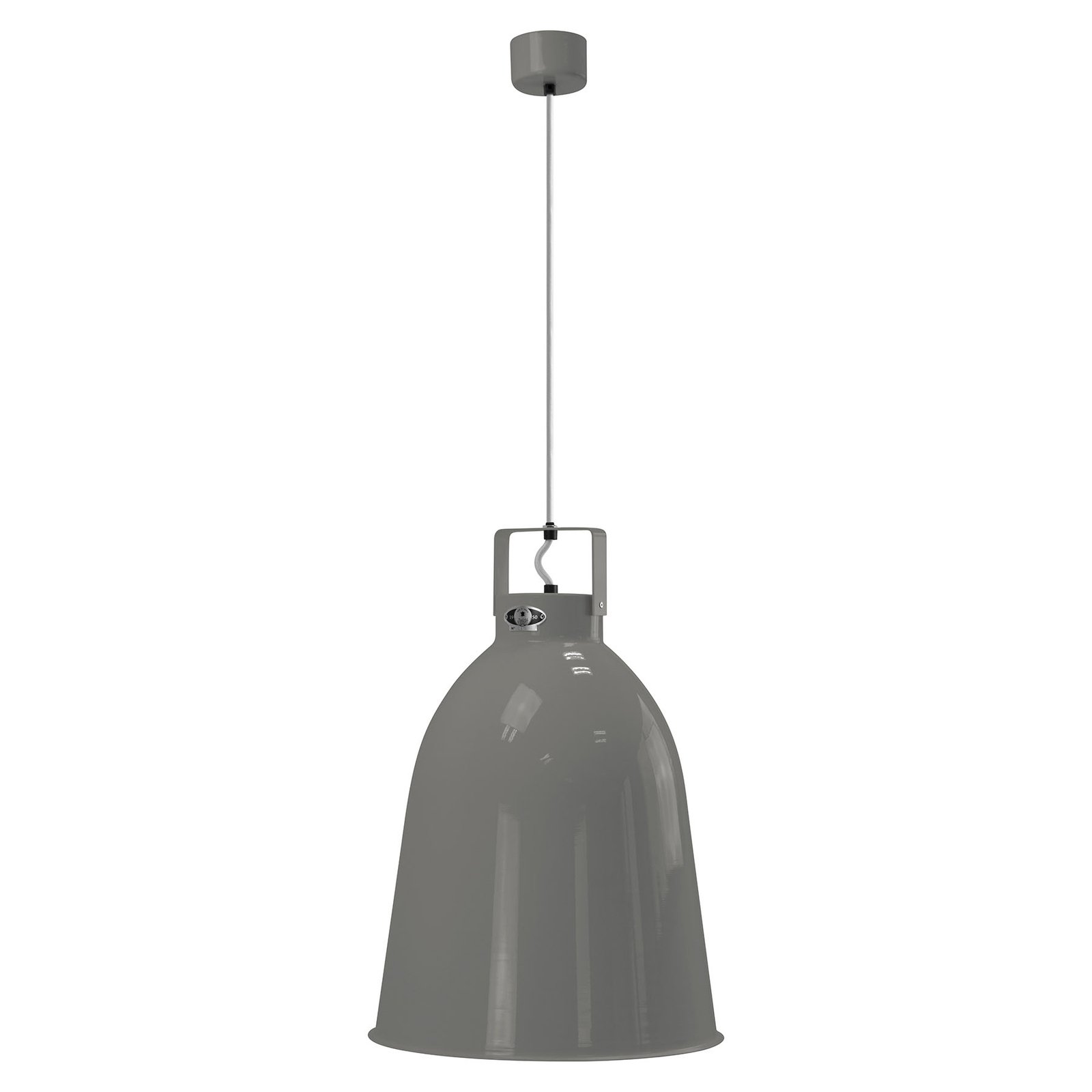Jieldé Clément C360 hanging lamp glossy grey Ø36cm