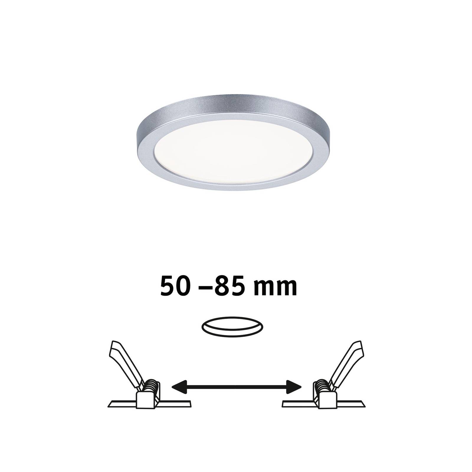 Paulmann panel LED Areo 4 000 K chrom 11,8cm