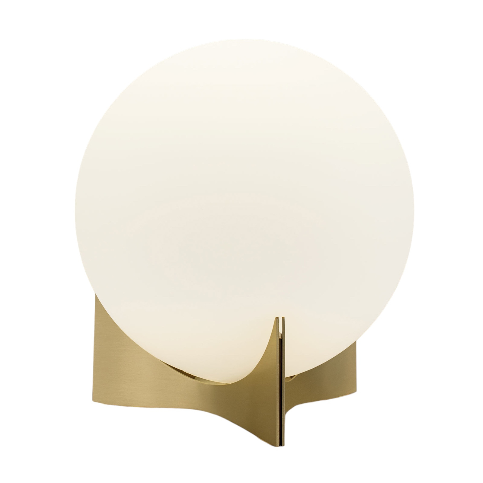 Terzani stolna lampa Oscar, staklo, boja mesinga, Ø 20 cm