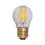 Amploule LED Soft Glow E27 G45, 250 lm, 3 W, 2100 K, transparente, à intensité