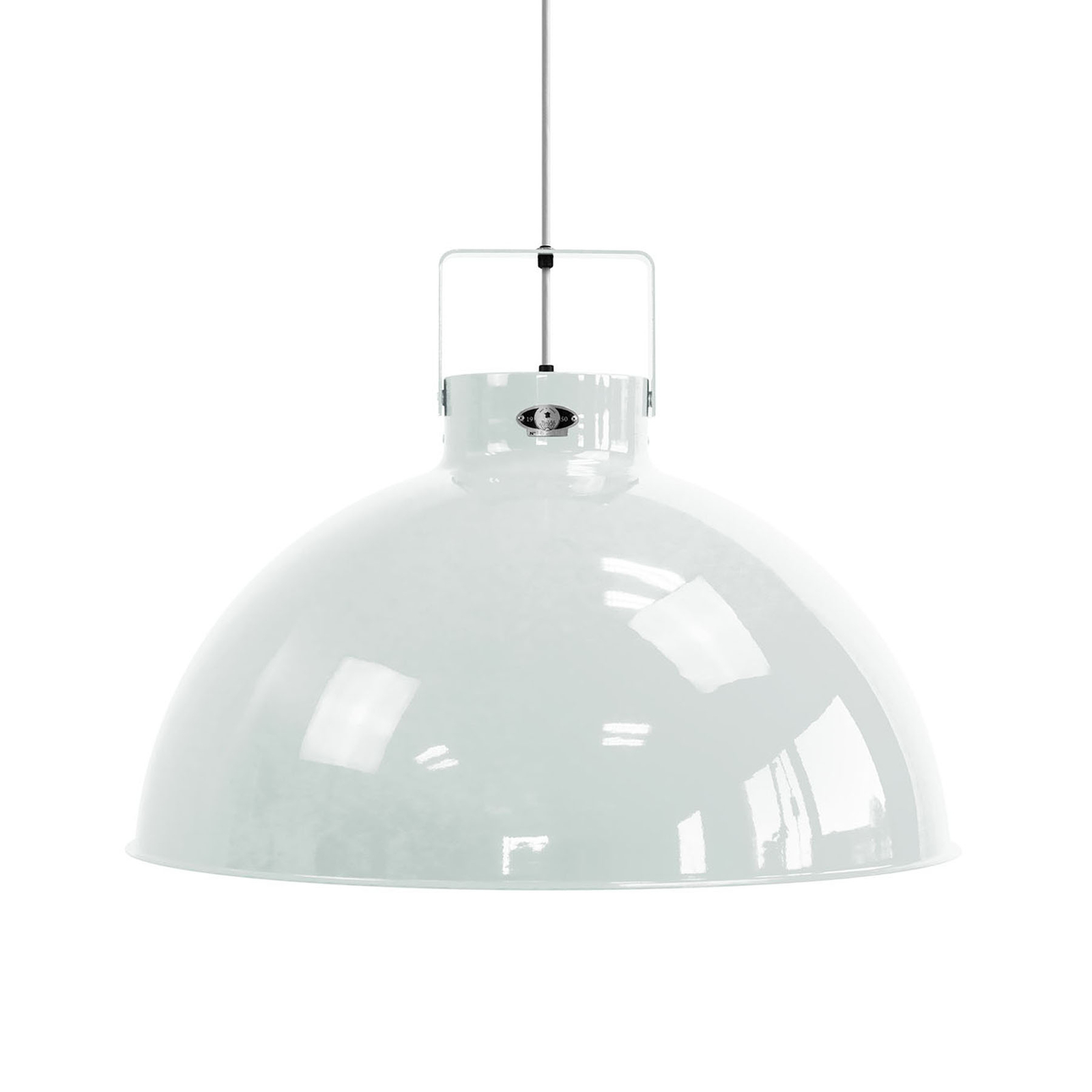 JIELDÉ Jieldé Dante D675 hanging light, white, Ø 67.5 cm, for Living / Dining Room, aluminium, E27, 100 W, energy efficiency: A++, H: 49 cm