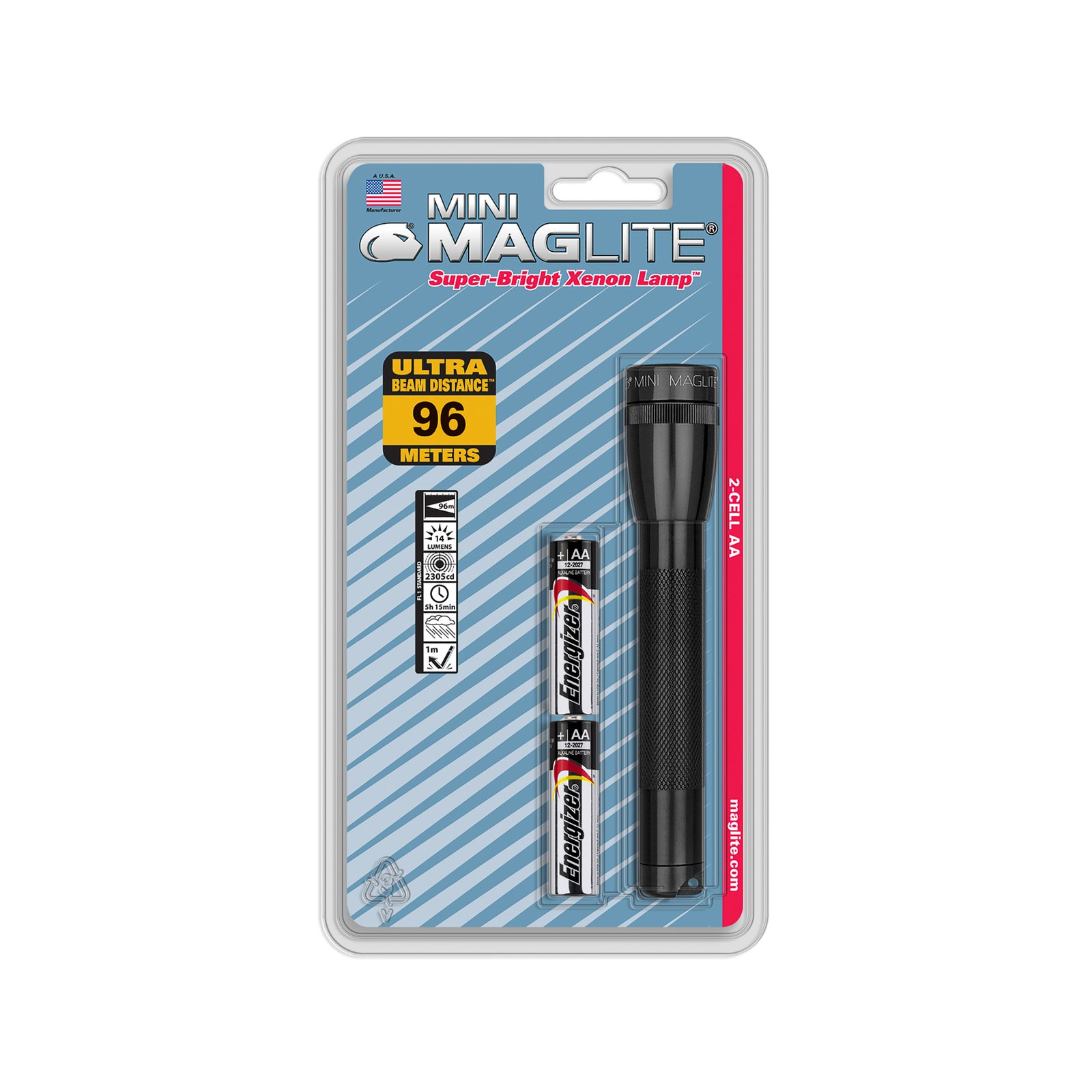 Maglite Xenon-Taschenlampe Mini, 2-Cell AA, schwarz