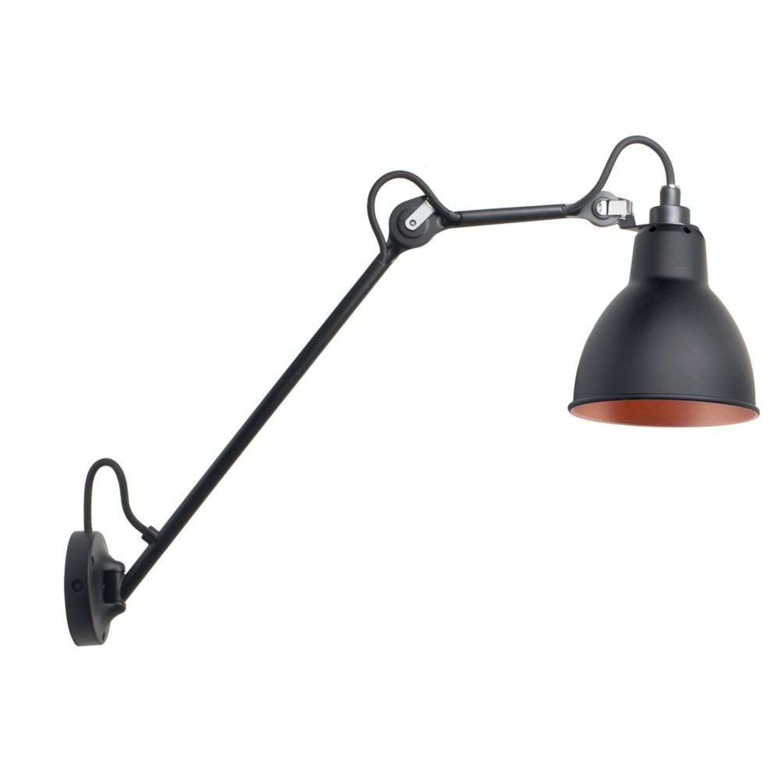 122 Lámpara de Pared Negro/Negro/Cobre - Lampe Gras