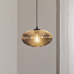 Söögitoalamp Coco, Ø 30 cm, must/suitsuhall, klaasist