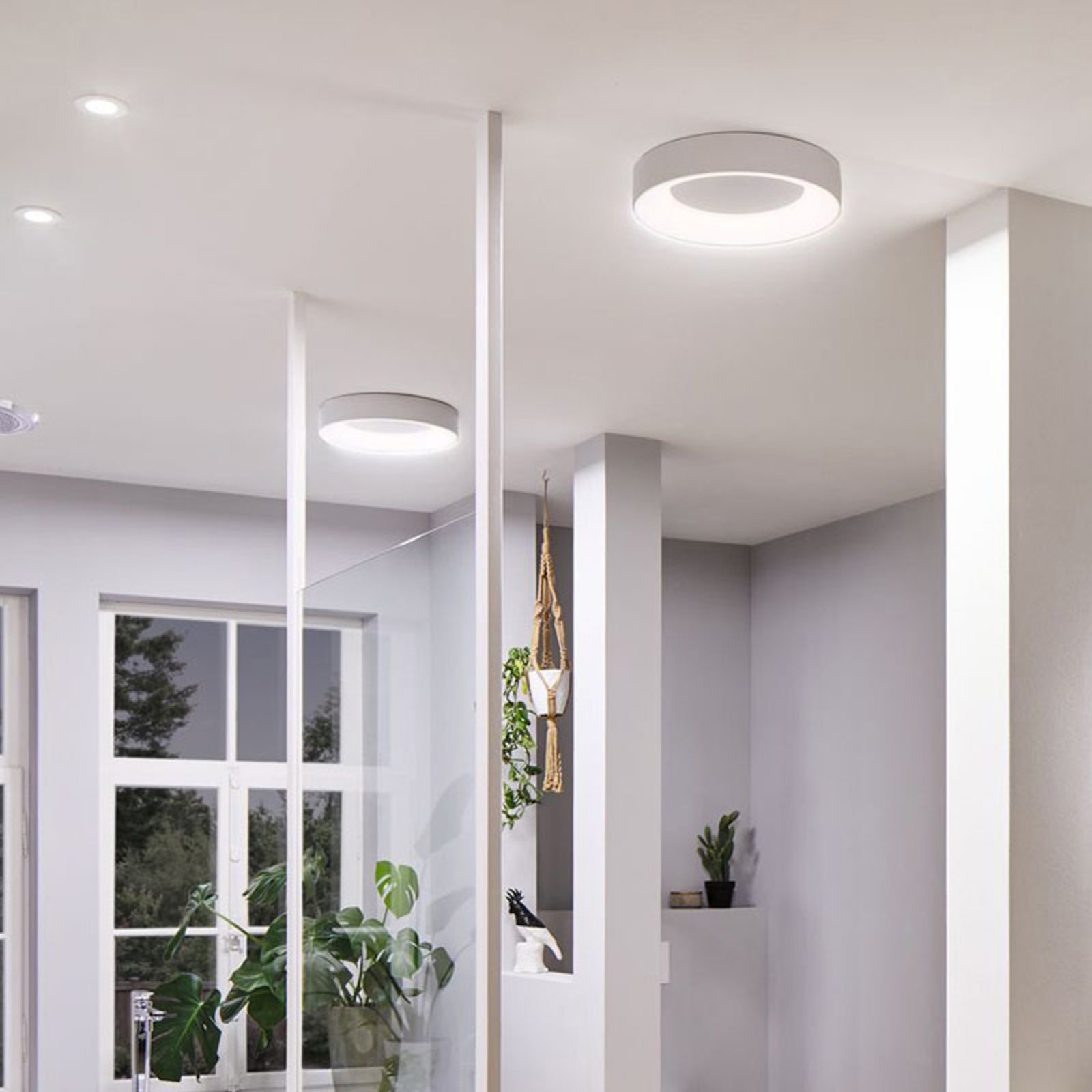 Casca LED ceiling light IP44 2100lm white/white - Paulmann