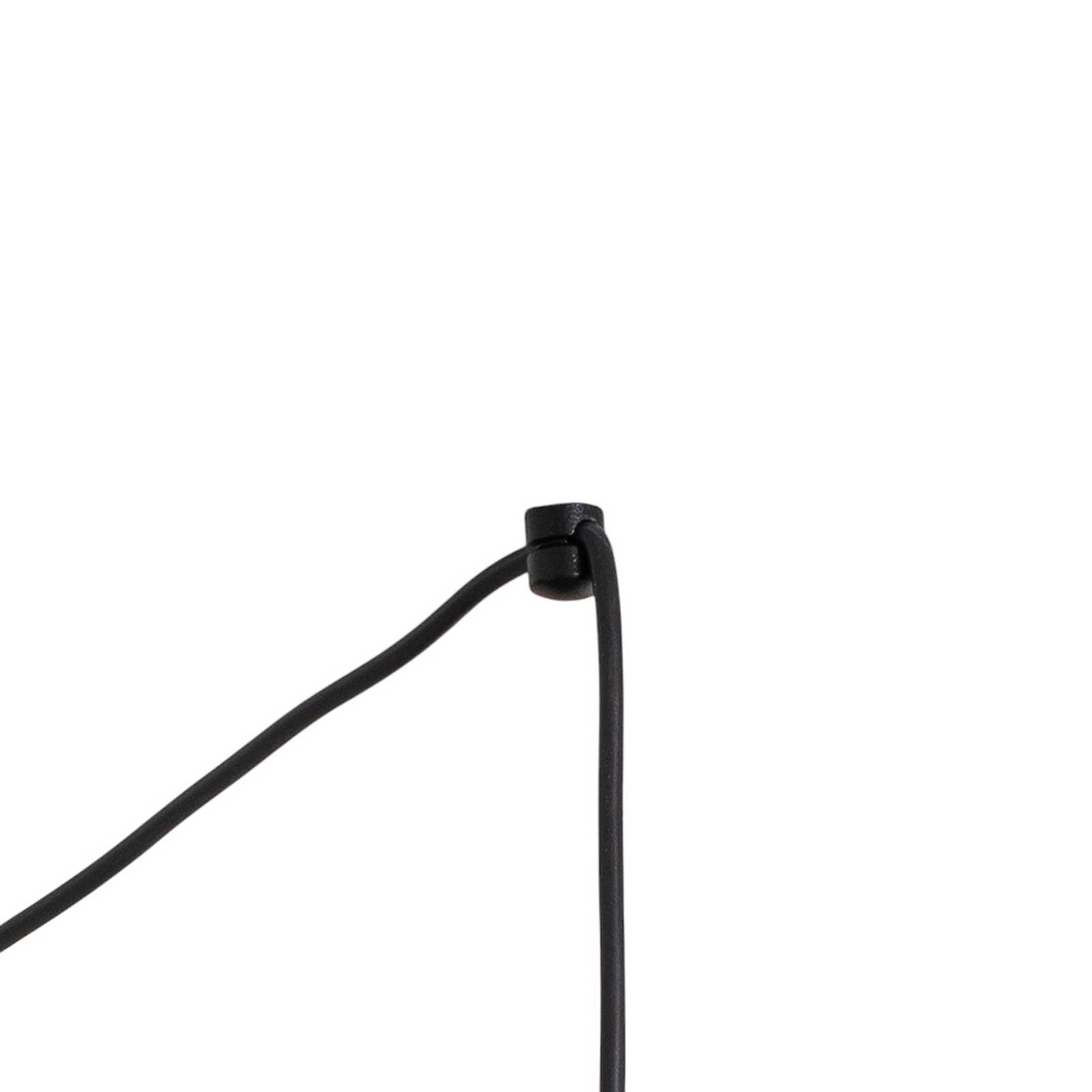 Lampa wisząca Origo, opal/czarny, zdecentralizowana, szkło, 3-punktowa.