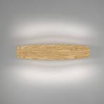 Quitani LED wall light Persida, oak, 48 cm