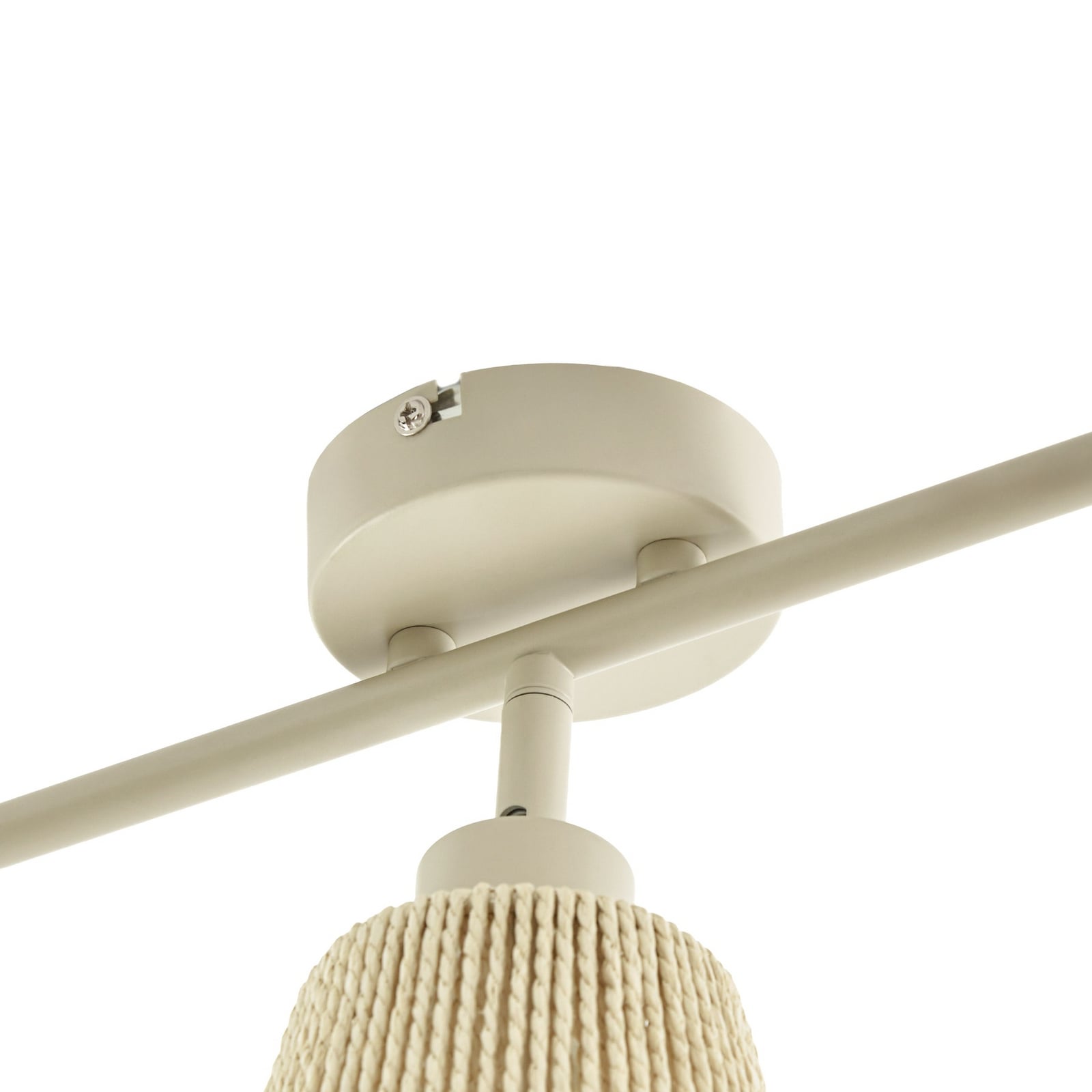 Anuva Deckenstrahler, 86 cm, 5-flg., beige, Papier - Lindby Anuva Deckenstrahler, 86 cm, 5-flg., beige, Papier - Lindby