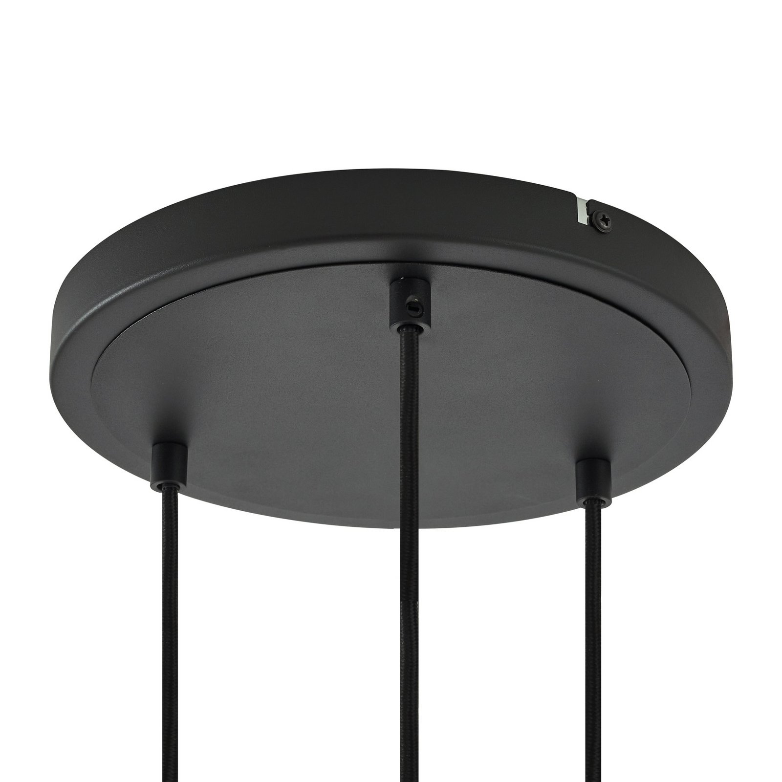 Lindby pendant light Joffrey, Ø 24 cm, black, 3-bulb, GU10