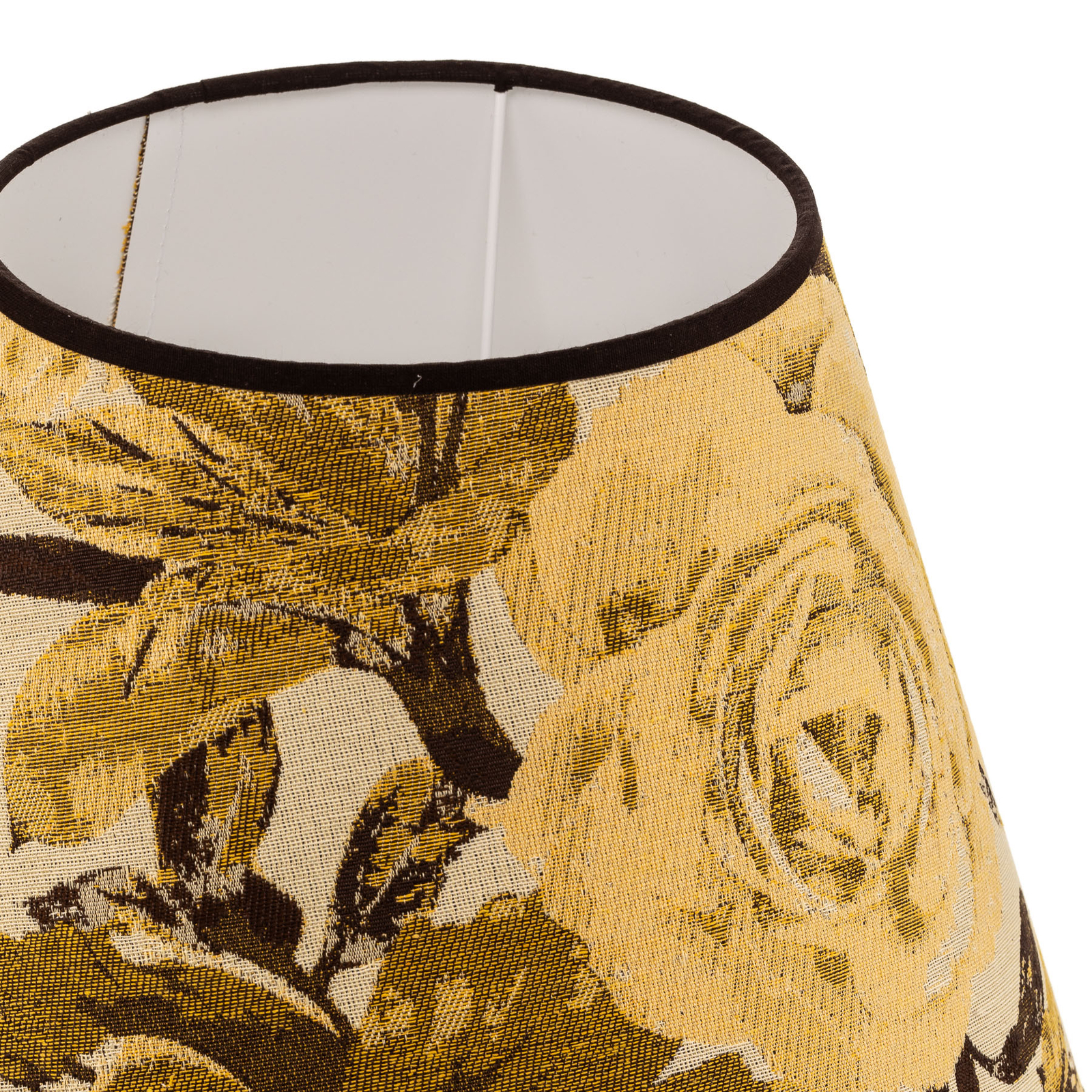 Tienidlo na lampu Sofia 26 cm, kvetinový vzor žltá