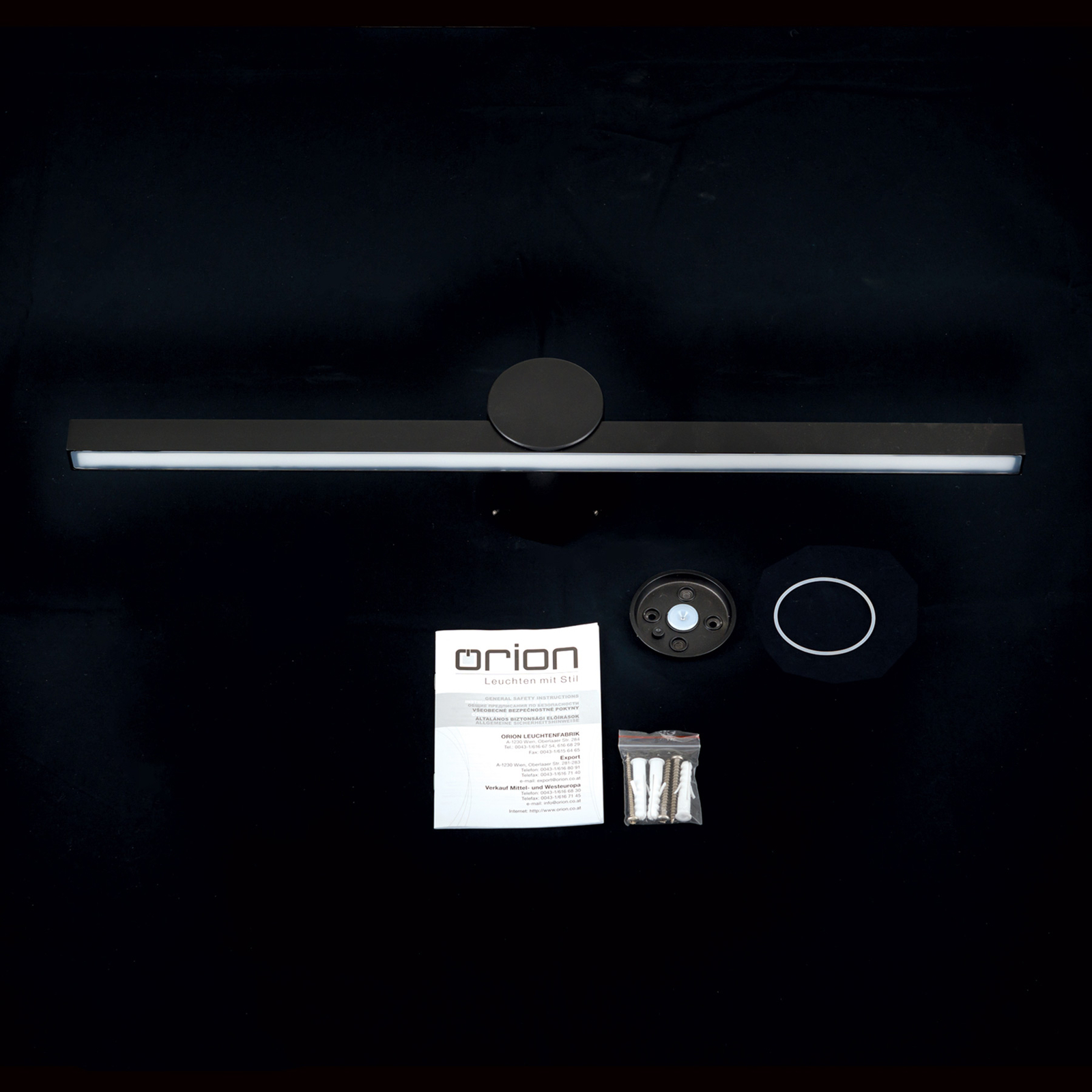 LED-Spiegelleuchte Beauty, Breite 61cm, schwarz