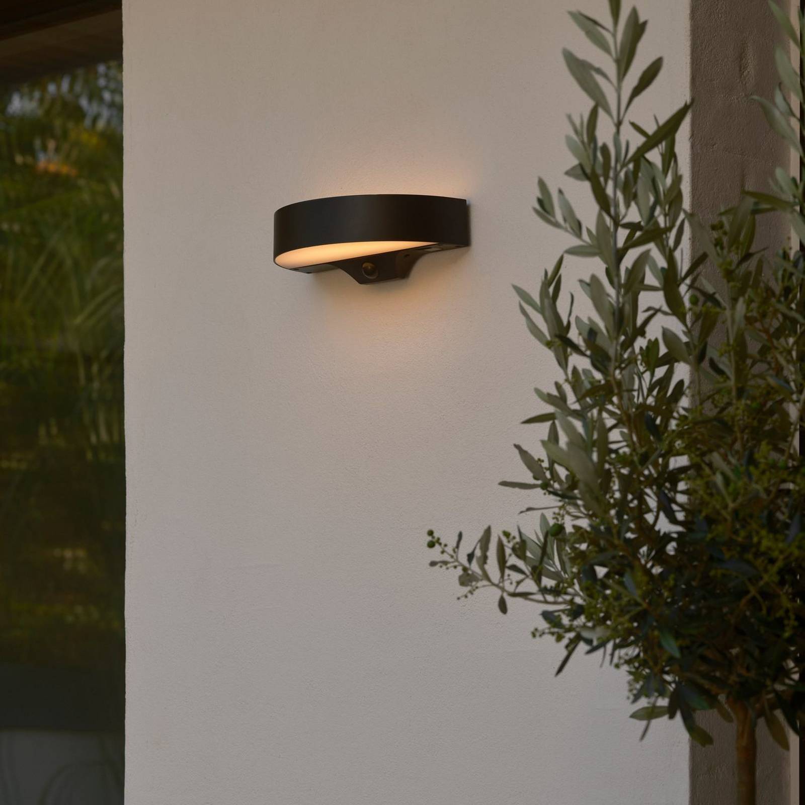 Kinkiet zewnętrzny LED Monay Round, czarny, IP44