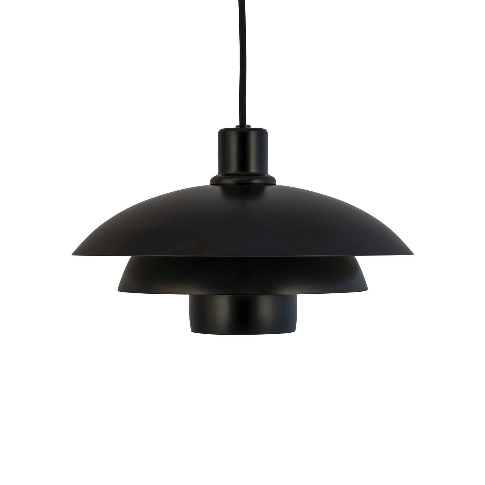 Dyberg Larsen Morph hanglamp, zwart, Ø 30 cm, metaal