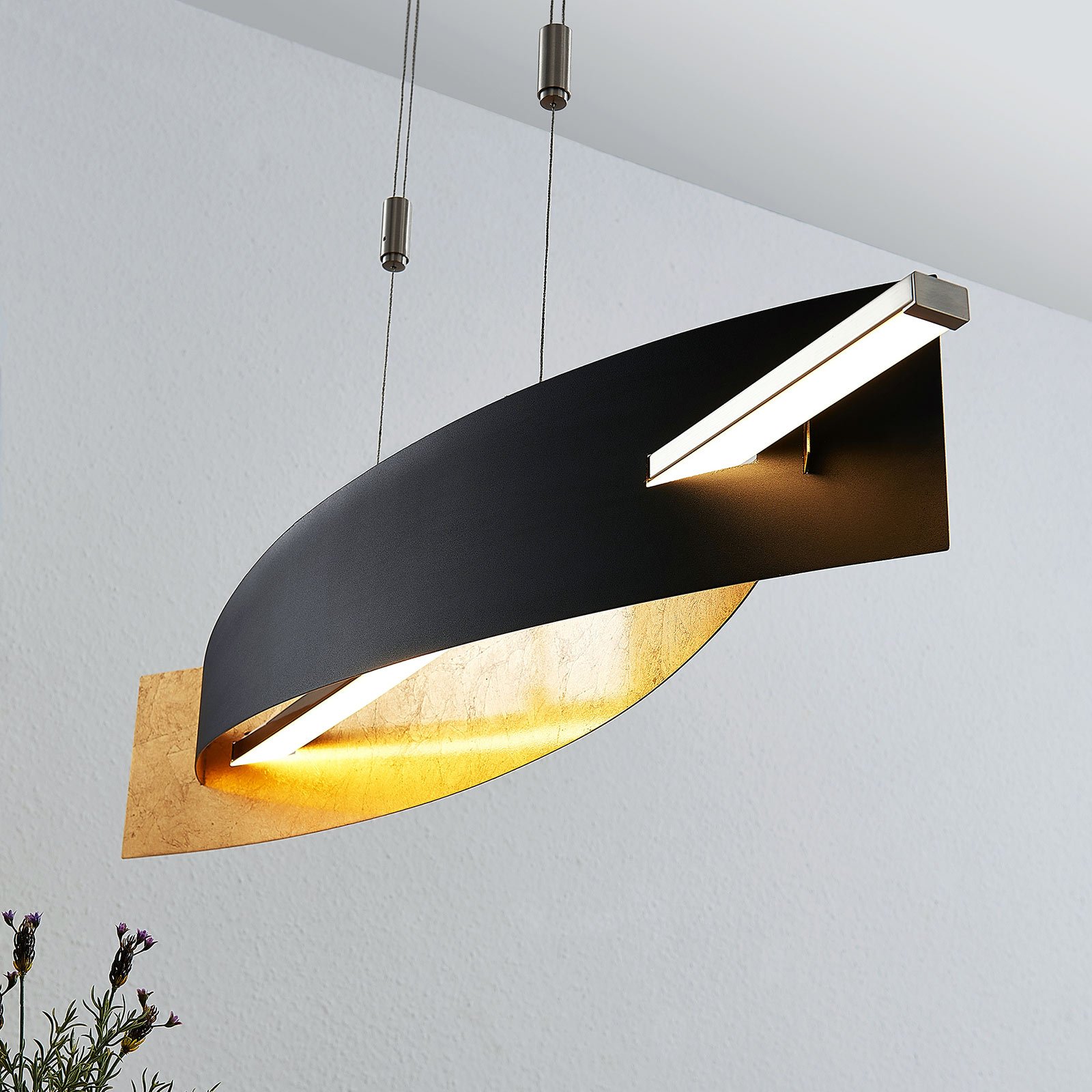 Marija Pendant L100 Black/Gold - Lucande
