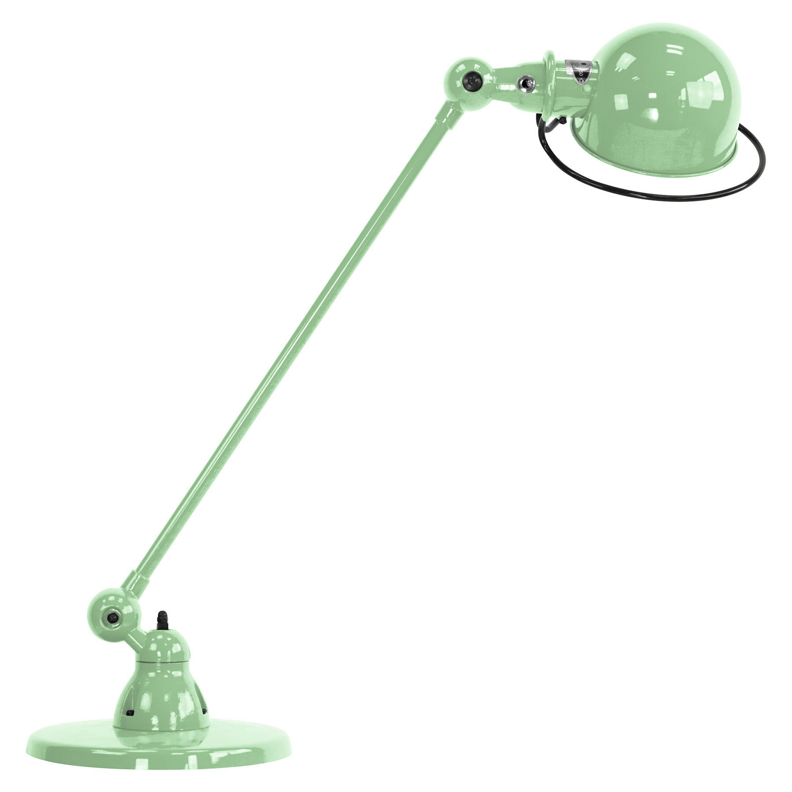 JIELDÉ Jieldé Loft D6000 table lamp, mint green, for Workroom / Office, aluminium, steel, E27, 60 W, energy efficiency: A++, H: 60 cm