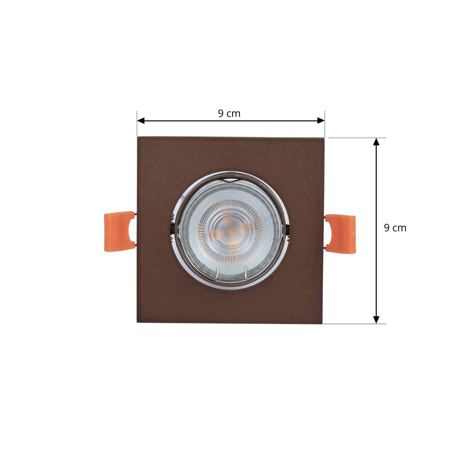 Ugradbena svjetiljka Fibur, mat bronca, 9 cm, GU10 - Prios