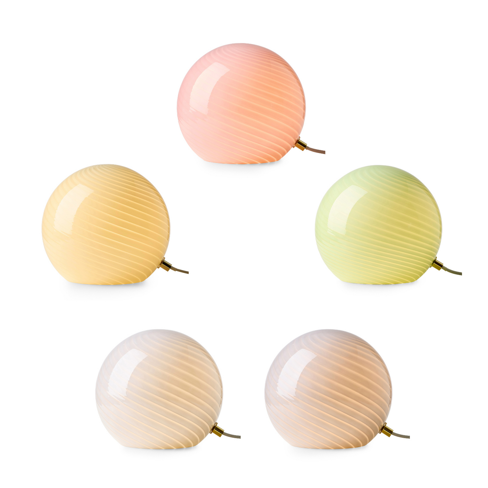 Lampe à poser CANDY, opale, Ø 20 cm, verre, E14 - Halo Design