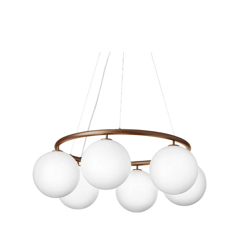 Nuura Aps – Miira 6 Circular Ljuskrona Dark Bronze/Opal WhiteNuura
